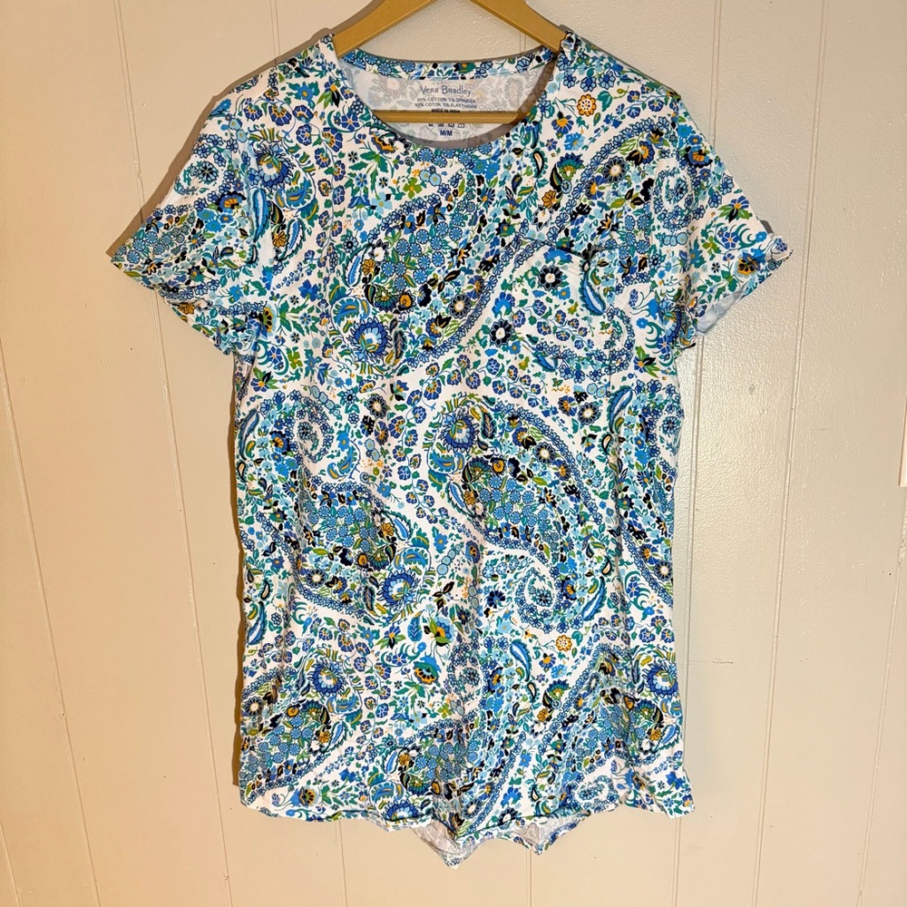 Vera Bradley nightgown blue paisley design women’s medium